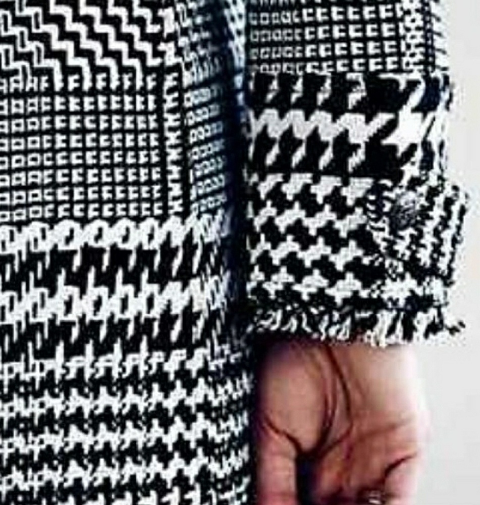 Free People Wool Houndstooth Maxi coat sz 8 NWT - Picture 5 of 7